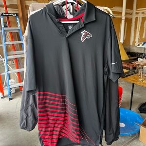 Nike Black and Red Atlanta Falcons Polo Shirt